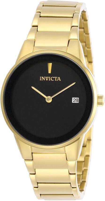 Invicta Specialty Black Dial Yellow Gold-tone Ladies Watch #29485 - Watches of America