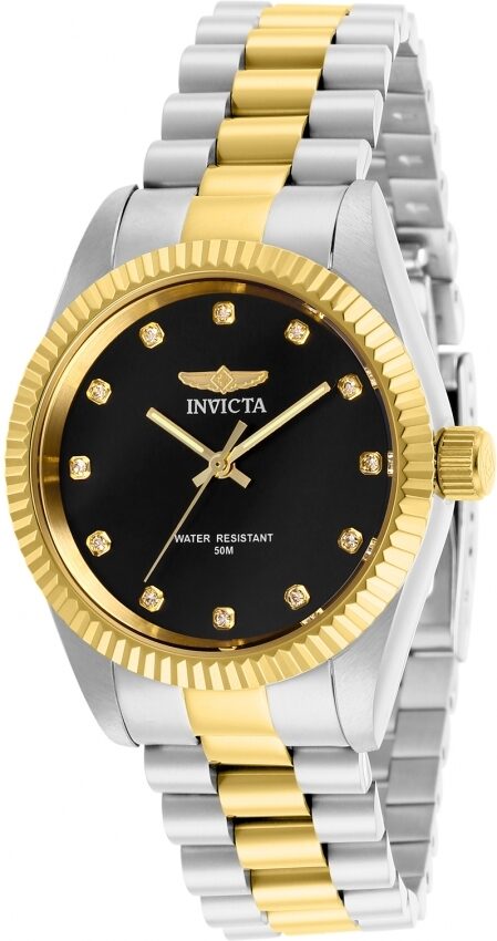 Invicta Specialty Quartz Crystal Black Dial Ladies Watch #29509 - Watches of America