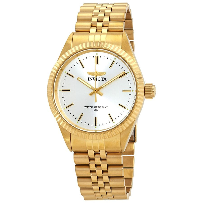 Invicta Specialty Silver Dial Yellow Gold-tone Men's Watch #29384 - Watches of America