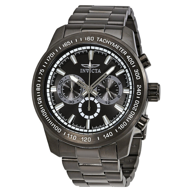 Invicta Speedway Chronograph Grey Dial Gunmetal Ion-plated Men's Watch #21800 - Watches of America