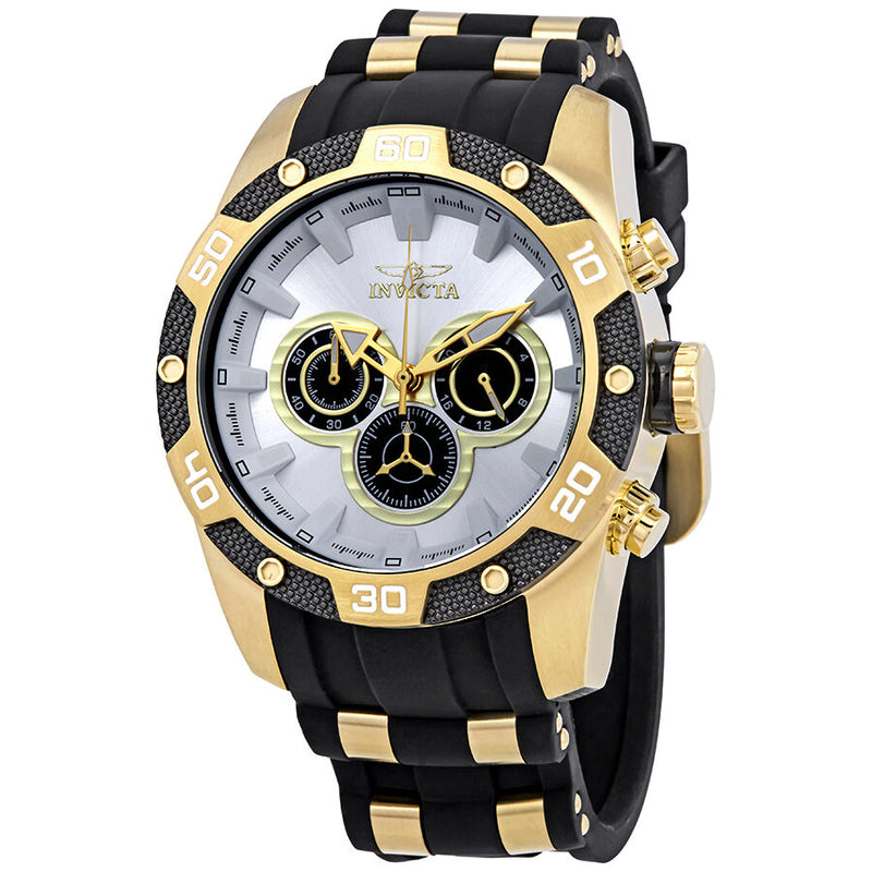 Invicta Speedway Chronograph Silver Dial Men's Watch #25834 - Watches of America