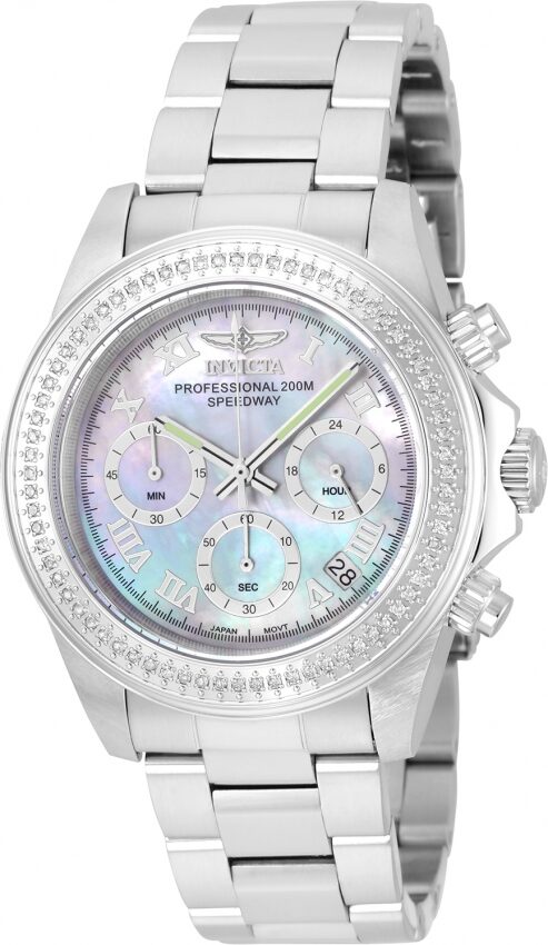 Invicta Speedway Multi-Function Platinum Dial Ladies Watch #21716 - Watches of America