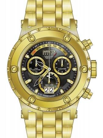 Invicta Subaqua Chronograph Black Dial Gold-plated Men's Watch #80487 - Watches of America