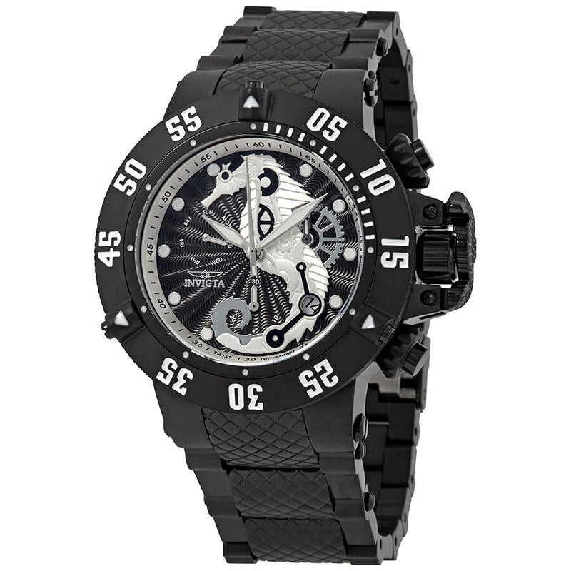 Invicta Subaqua Seahorse Chronograph Black Dial Men's Watch #26232 - Watches of America