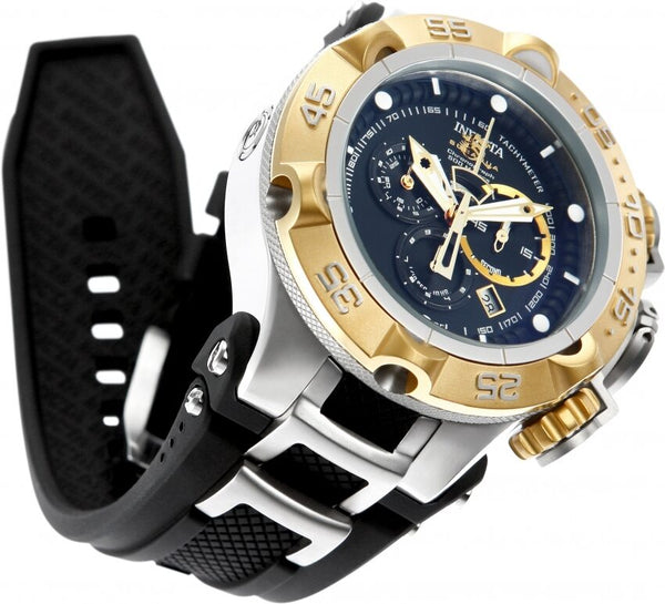 Invicta Subaqua Noma Chronograph Black Dial Black Rubber Men's Watch #12879 - Watches of America #2