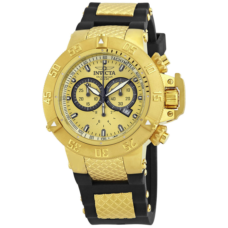 Invicta Subaqua Noma Sport Chronograph Gold Dial Men's Watch #5517 - Watches of America