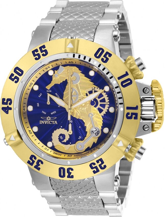 Invicta Subaqua Seahorse Chronograph Blue Dial Men's Watch #26227 - Watches of America