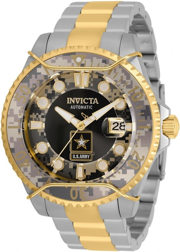 Invicta U.S. Army Automatic Black and Camouflage Dial Men's Watch #31852 - Watches of America