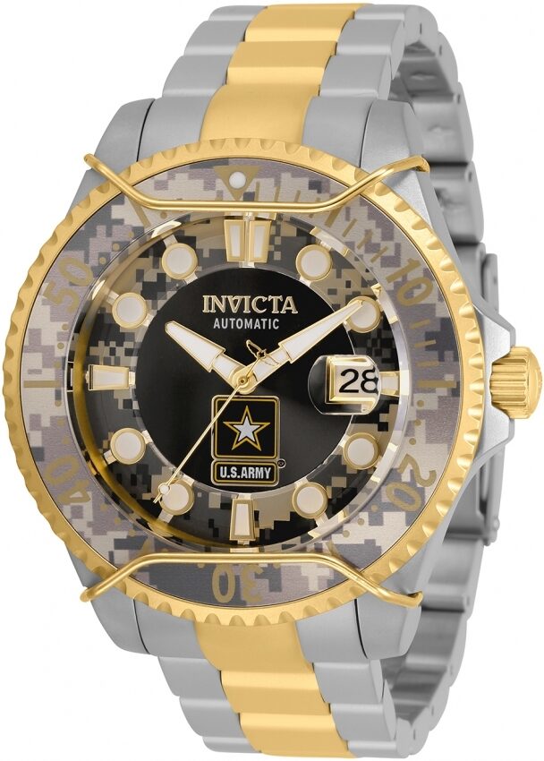 Invicta U.S. Army Automatic Black and Camouflage Dial Men's Watch #31852 - Watches of America