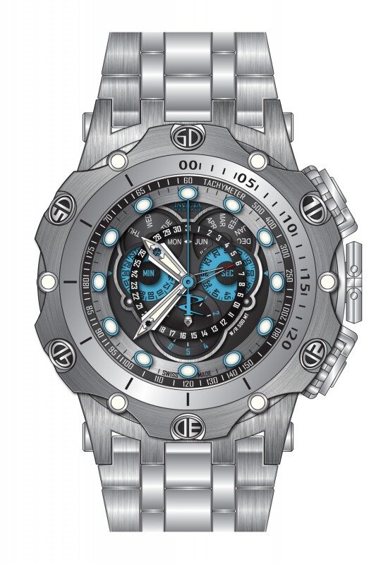 Invicta Venom Chronograph Black Dial Stainless Steel Men's Watch #16802 - Watches of America