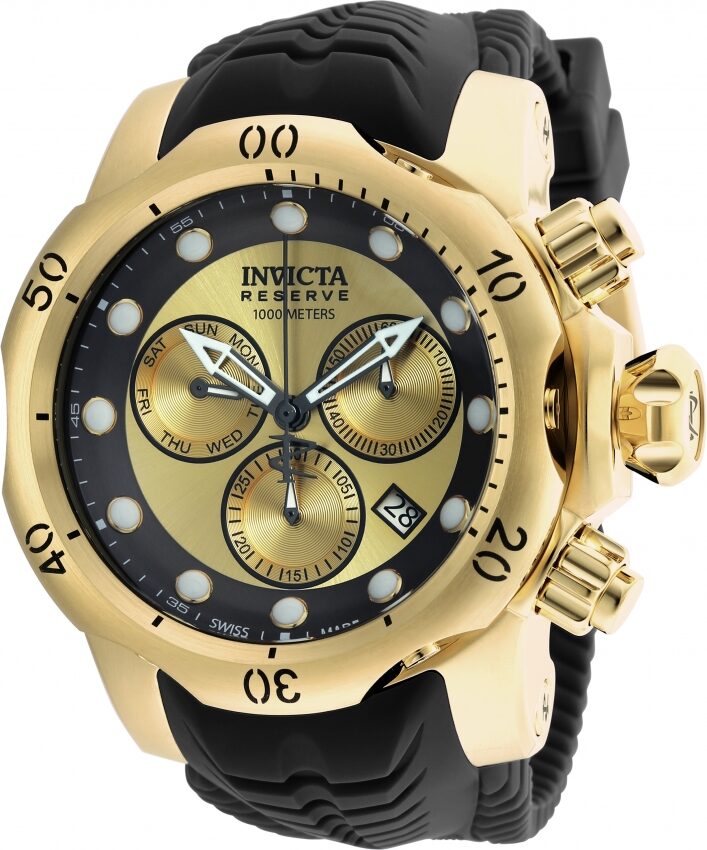 Invicta Venom Chronograph Gold Dial Men's Watch #90147 - Watches of America