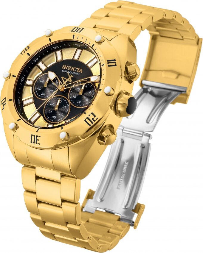 Invicta Venom Chronograph Quartz Black and Gold  Dial Men's Watch #33744 - Watches of America #2