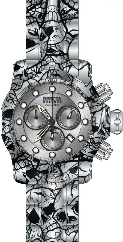 Invicta Venom Chronograph Silver Dial Men's Watch #26635 - Watches of America