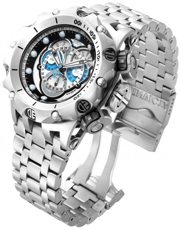 Invicta Venom Hybrid Reserve Chronograph Silver and Black Dial Stainless Steel Men's Watch #16803 - Watches of America