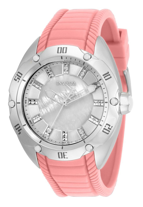 Invicta Venom Quartz White Dial Pink Silicone Ladies Watch #34048 - Watches of America