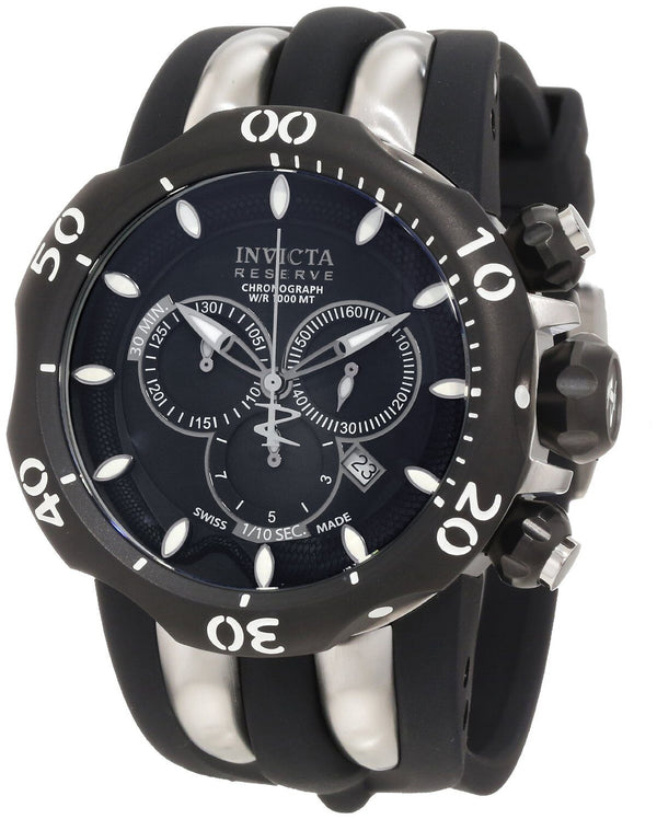 Invicta Venom Reserve Chronograph Quartz Black Dial Men's Watch #IN10835 - Watches of America