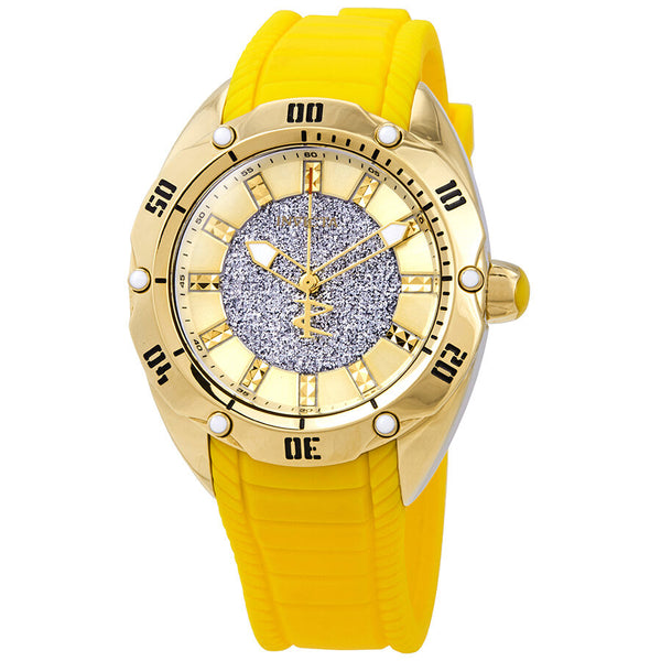 Invicta Venom Yellow Gold Dial Yellow Silicone Ladies Watch #26148 - Watches of America