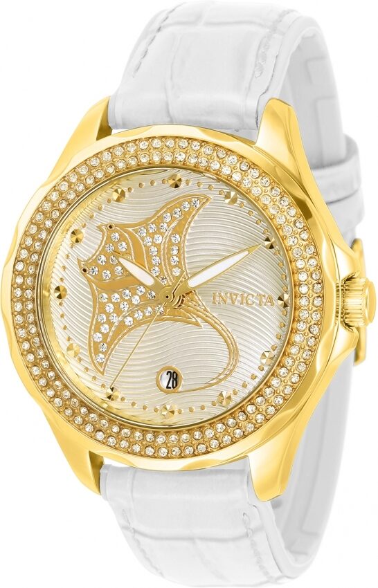 Invicta Wildflower Manta Ray Quartz Crystal Silver Dial Ladies Watch #32669 - Watches of America