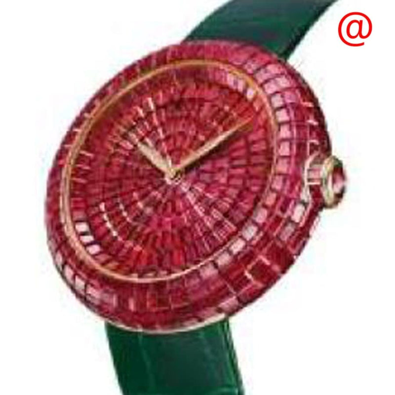 Jacob & Co. Brilliant Full Baguette Quartz Diamond Red Dial Watch #BQ532.40.BR.BR.A - Watches of America