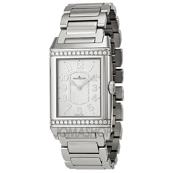 Jaeger LeCoultre Grand Reverso Lady Ultra Thin Silver Dial Stainless Steel Ladies Watch #Q3208121 - Watches of America