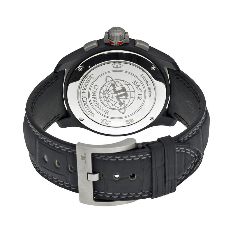 Jaeger Lecoultre Master Compresser Black Dial Alligator Men's Watch #Q204C470 - Watches of America #3