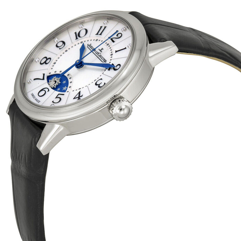 Jaeger LeCoultre Rendezvous Mother of Pearl Dial Black Leather Ladies Watch #Q3468490 - Watches of America #2