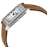 Jaeger LeCoultre Reverso Classic Silver Dial Brown Ostrich Leather Unisex Watch #Q2508411 - Watches of America #2