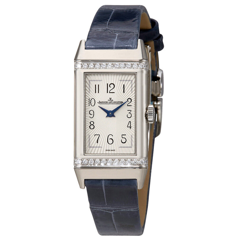 Jaeger LeCoultre Reverso Silver Dial Ladies Diamond Watch #Q3288420 - Watches of America