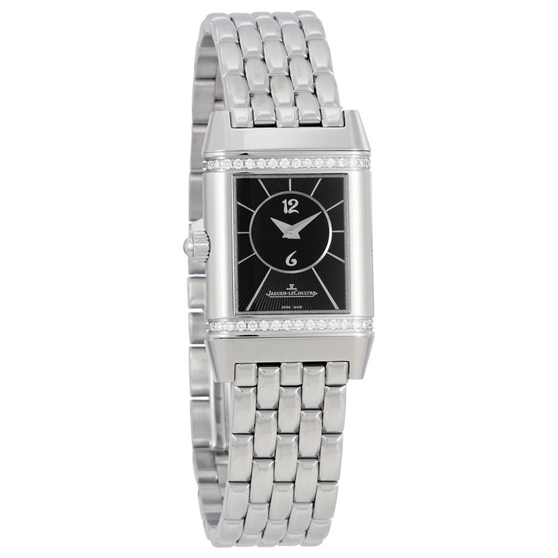 Jaeger LeCoultre Reverso Duetto Silver and Black Dial Stainless Steel Ladies Watch #Q2668112 - Watches of America #3