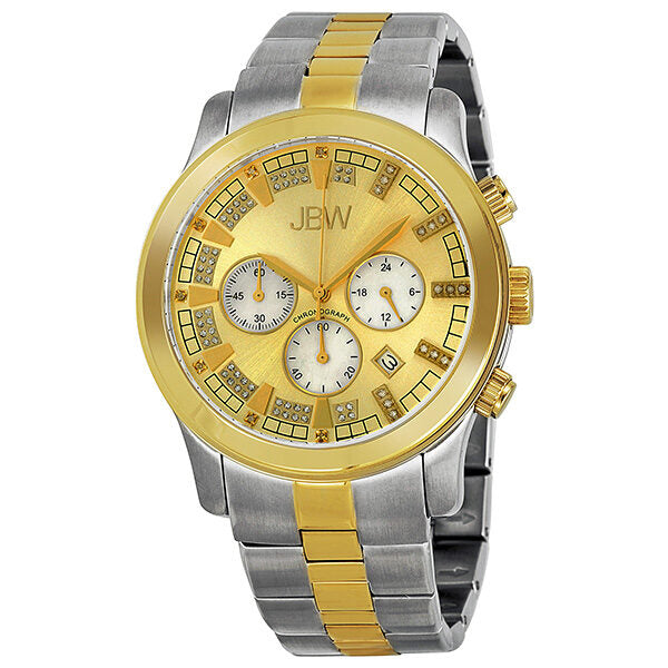 JBW Delano Chronograph Diamond Gold Sunray Dial Men's Watch #JB-6218-C - Watches of America