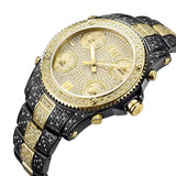 JBW Jet Setter Champagne Crystal Pave Dial Men's Watch #JB-6213-D - Watches of America #2