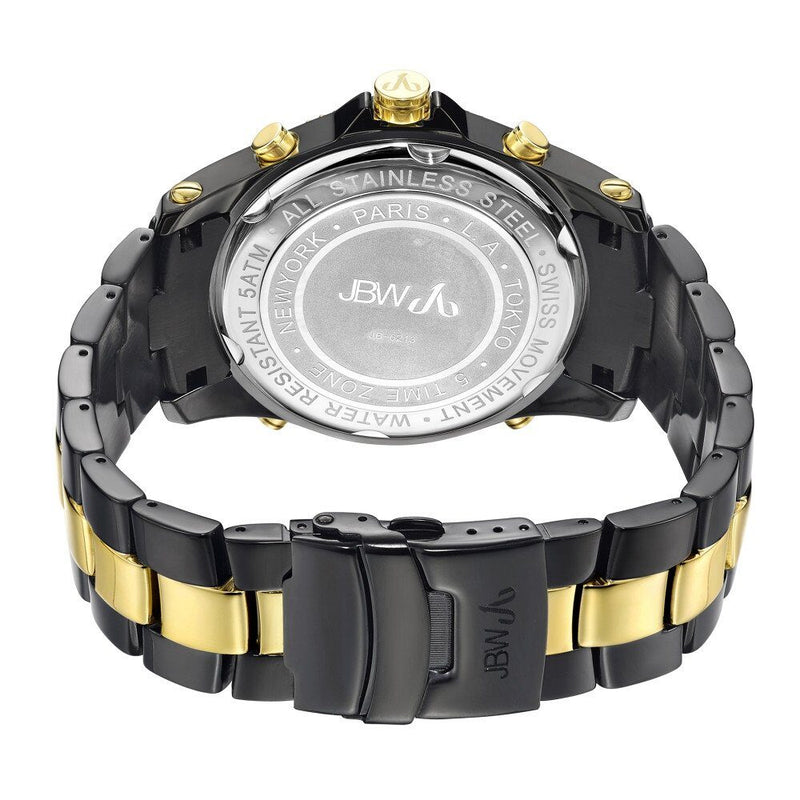JBW Jet Setter Champagne Crystal Pave Dial Men's Watch #JB-6213-D - Watches of America #3