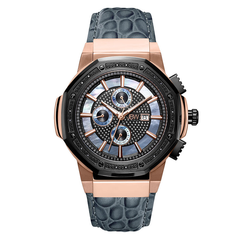 JBW Men's 10 YR Anniversary Saxon 0.16 ctw Diamond & 18K Rose-gold Plated Watch #JB-6101L-10C - Watches of America