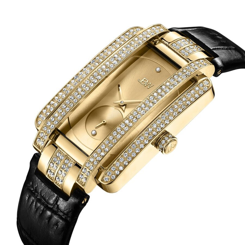 JBW Mink Quartz Diamond Crystal Gold Dial Ladies Watch #J6358L-D - Watches of America #2