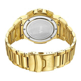 JBW Saxon Black Dial 18K Yellow Gold-Plated Stainless Steel Diamond Men's Watch #JB-6101-J - Watches of America #3