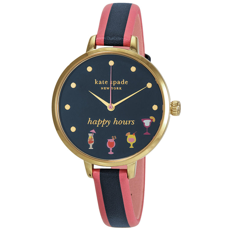 Kate spade Metro cuarzo esfera negra reloj para mujer KSW1630