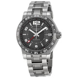 Longines Admiral GMT Grey Dial Steel and Ceramic Men's Watch #L3.669.4.06.7 - Watches of America