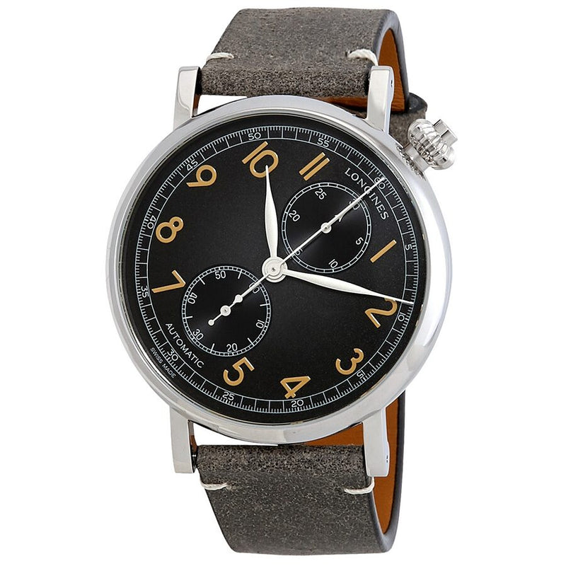 Longines Aviation Type A-7 USA Limited Edition Black Grained Dial Automatic Men's Watch L28234532#L2.823.4.53.2 - Watches of America