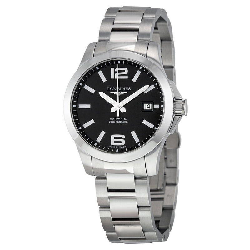 Longines Conquest Automatic Black Dial Men's Watch #L36764586 - Watches of America