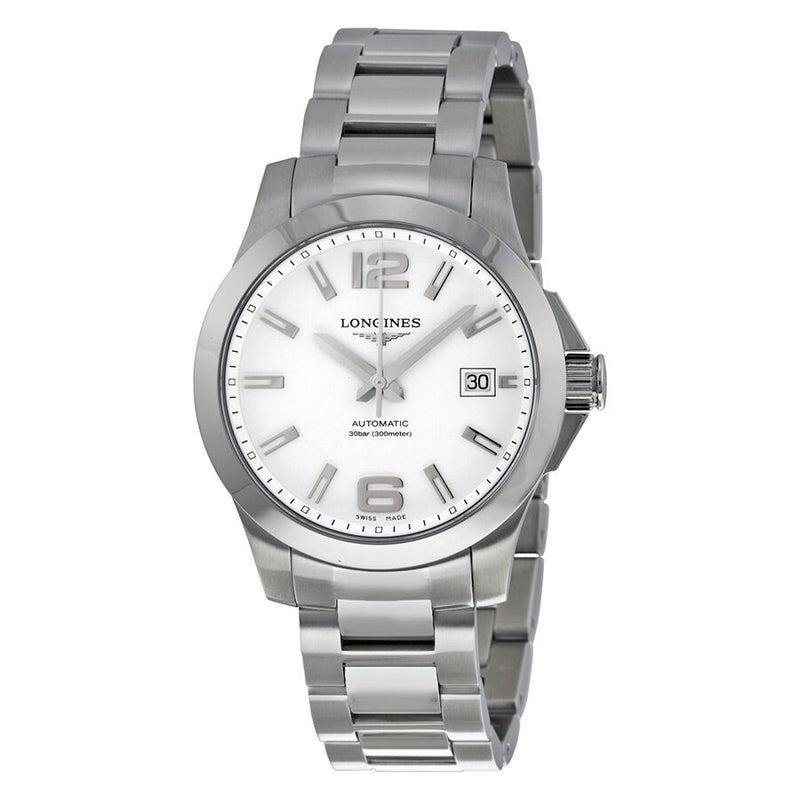 Longines Conquest Automatic White Diail Stainless Steel Men's Watch #L3.676.4.16.6 - Watches of America