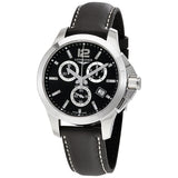 Longines Conquest Black Dial Chronograph Ladies Watch #L3.379.4.56.3 - Watches of America