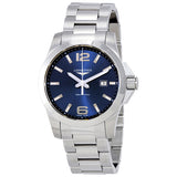 Longines Conquest Blue Dial Stainless Steel Men's 43mm Watch #L37604966 - Watches of America