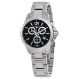 Longines Conquest Chronograph Black Dial Unisex Watch #L33794566 - Watches of America