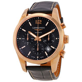 Longines Conquest Classic Black Dial Men's Chronograph Watch L27868563#L2.786.8.56.3 - Watches of America