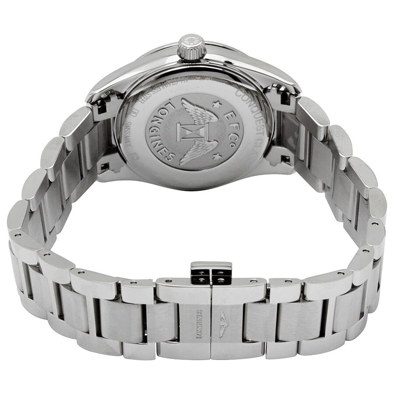 Longines Conquest Classic Black Mother of Pearl Diamond Dial Ladies Watch L22864886#L2.286.4.88.6 - Watches of America #3