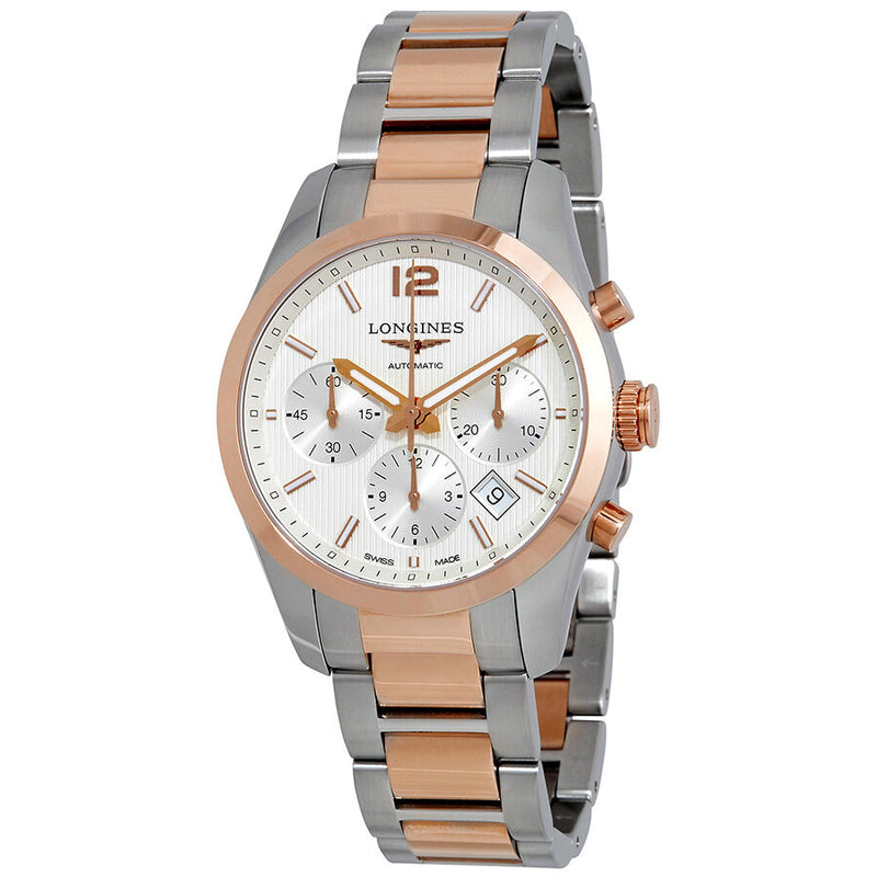 Longines Conquest Automatic Silver Dial Men's Watch #L27865767 - Watches of America