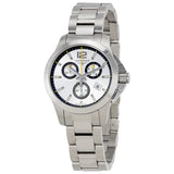 Longines Conquest Chronograph Silver Dial Watch #L33794786 - Watches of America