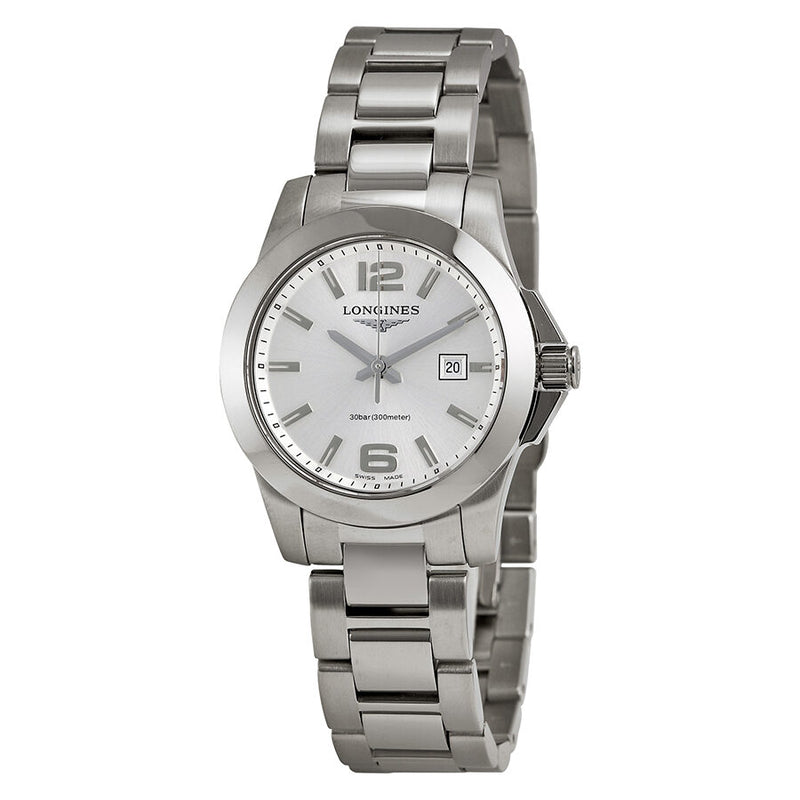 Longines Conquest Stainless Steel Ladies Watch L32774766#L3.277.4.76.6 - Watches of America