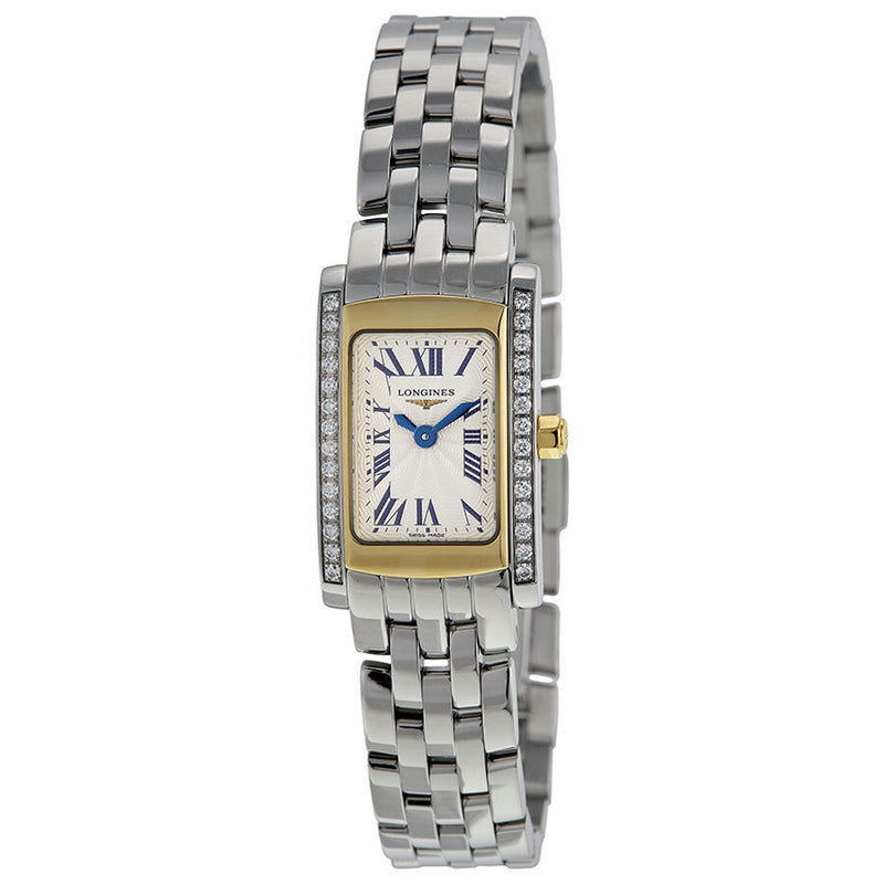 Longines Dolce Vita Silver Dial Diamond Stainless Steel Ladies Watch L51585786#L5.158.5.78.6 - Watches of America