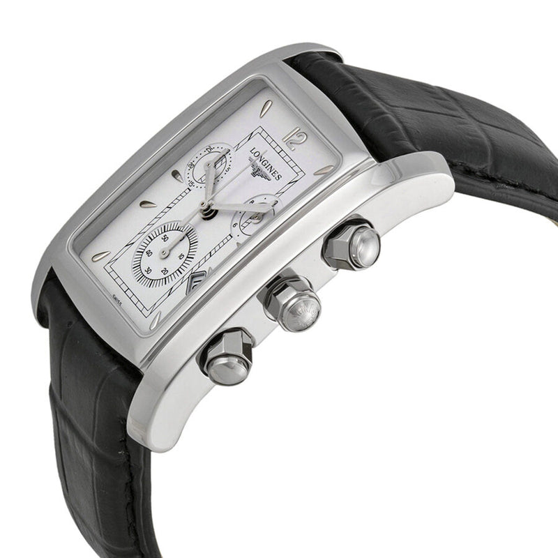 Longines DolceVita Chronograph White Dial Leather Men's Watch #L5.680.4.16.2 - Watches of America #2